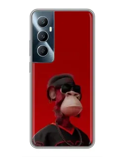 Чохол для Realme C65 з картинкою «Bored Ape в червоному»
