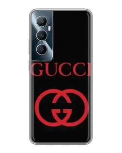 Чехол для Realme C65 с картинкой «Gucci — красный логотип»