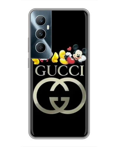 Чехол для Realme C65 с картинкой «Gucci — герои Disney»