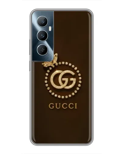 Чехол для Realme C65 с картинкой «Gucci — золотая бабочка»