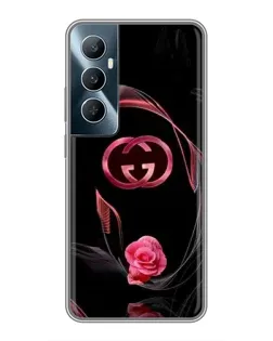 Чехол для Realme C65 с картинкой «Gucci — неоновая роза»