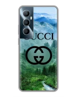 Чехол для Realme C65 с картинкой «Gucci — горный пейзаж»