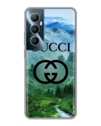 Чехол для Realme C65 с картинкой «Gucci — горный пейзаж»