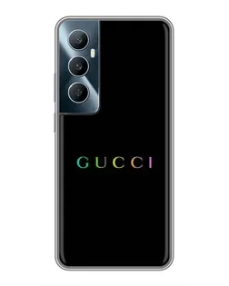 Чехол для Realme C65 с картинкой «Gucci — неоновый минимализм»