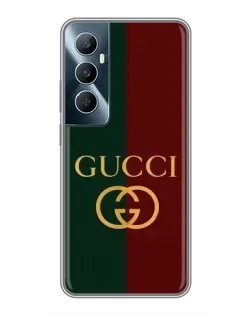 Чехол для Realme C65 с картинкой «Gucci — темно-зеленый градиент»