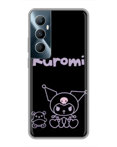 Чохол для Realme C65 з картинкою «Kuromi — чорний мінімалізм»