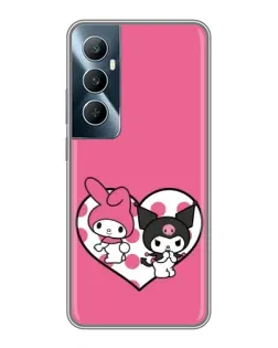 Чохол для Realme C65 з картинкою «Kuromi та My Melody»