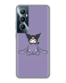 Чохол для Realme C65 з картинкою «Kuromi на ліловому фоні»