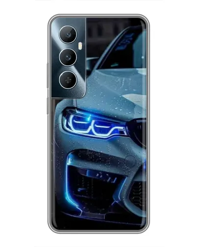 Чехол для Realme C65 с картинкой «Взгляд BMW с синими фарами» Чехол для Realme C65 с картинкой «Взгляд BMW с синими фарами»