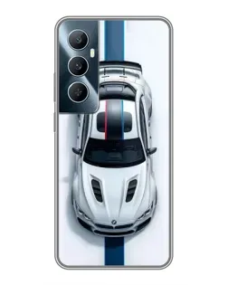 Чехол для Realme C65 с картинкой «Вид сверху — BMW M»