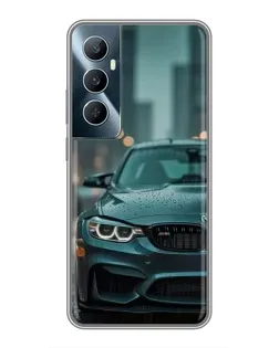 Чехол для Realme C65 с картинкой «BMW в огнях города»
