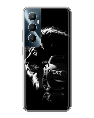 Чехол для Realme C65 с картинкой «BMW и лев» Чехол для Realme C65 с картинкой «BMW и лев»