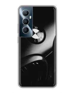Чехол для Realme C65 с картинкой «Эмблема BMW — макро»
