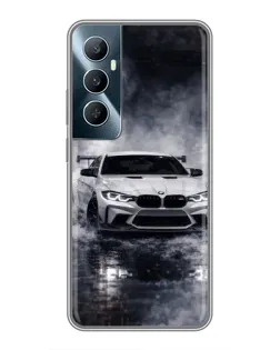 Чехол для Realme C65 с картинкой «BMW сквозь туман»