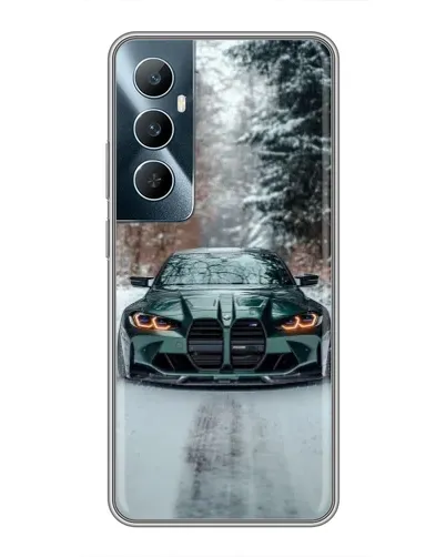 Чехол для Realme C65 с картинкой «BMW в зимнем лесу» Чехол для Realme C65 с картинкой «BMW в зимнем лесу»