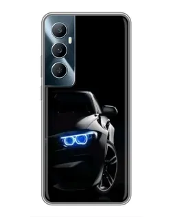 Чехол для Realme C65 с картинкой «BMW — ночной взгляд»