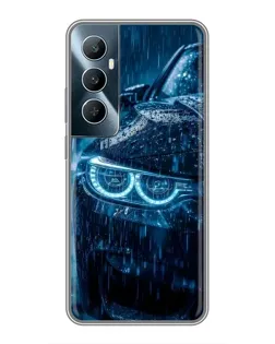 Чехол для Realme C65 с картинкой «BMW под дождем»