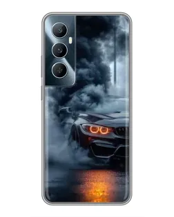 Чехол для Realme C65 с картинкой «BMW M-Power — абстракция»