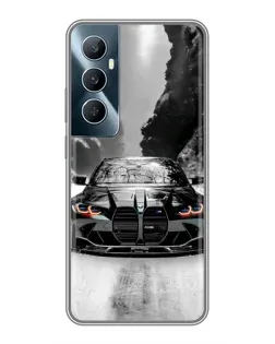 Чехол для Realme C65 с картинкой «BMW — акварельный дрифт»