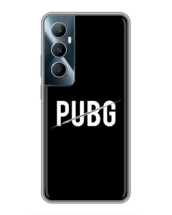 Чохол для Realme C65 з картинкою «PUBG — білий логотип»