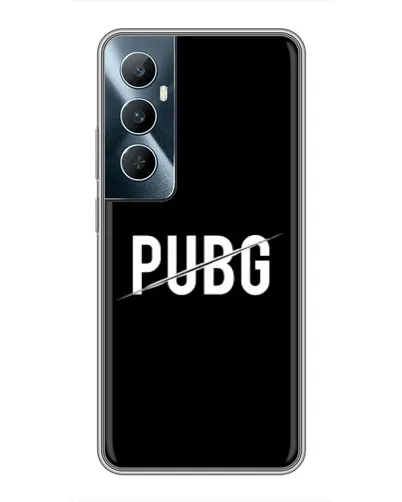 Чохол для Realme C65 з картинкою «PUBG — білий логотип»