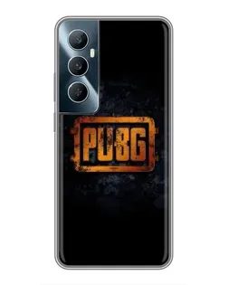 Чохол для Realme C65 з картинкою «PUBG — золотий логотип»