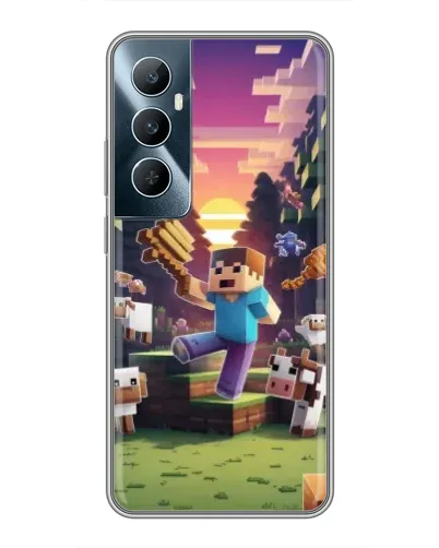 Чохол для Realme C65 з картинкою «Стів на фермі»