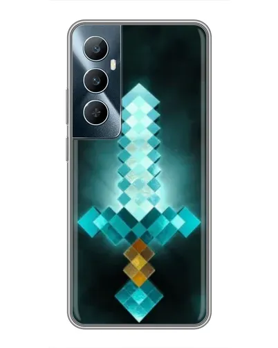 Чохол для Realme C65 з картинкою «Алмазний меч неон»