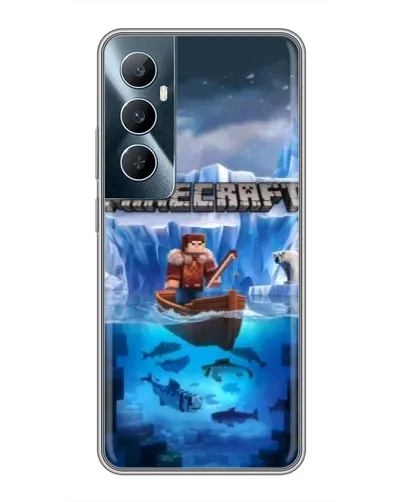 Чохол для Realme C65 з картинкою «Minecraft льодянийсвіт»