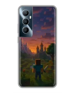 Чохол для Realme C65 з картинкою «Стів біля вежі»