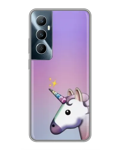 Чехол для Realme C65 с картинкой «Единорог градиент»