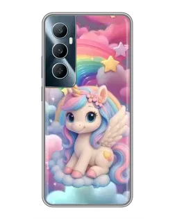 Чехол для Realme C65 с картинкой «Маленький единорог»