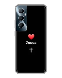 Чехол для Realme C65 с картинкой «Сердце - Jesus» Чехол для Realme C65 с картинкой «Сердце - Jesus»