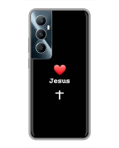 Чехол для Realme C65 с картинкой «Сердце - Jesus»