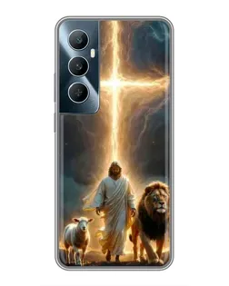 Чехол для Realme C65 с картинкой «Лев Иуды и Свет» Чехол для Realme C65 с картинкой «Лев Иуды и Свет»