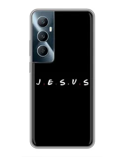 Чехол для Realme C65 с картинкой «Точки веры J.E.S.U.S.»