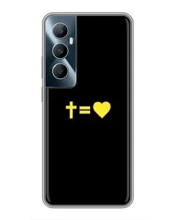 Чехол для Realme C65 с картинкой «Сердце и Крест»