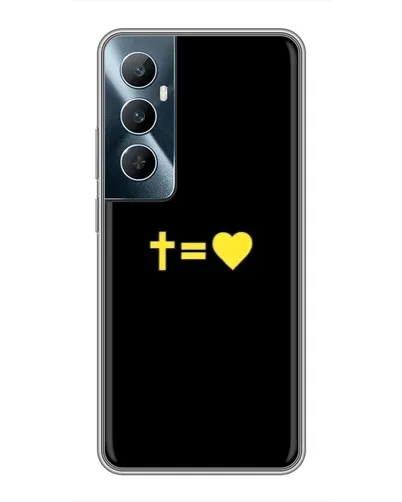 Чехол для Realme C65 с картинкой «Сердце и Крест»