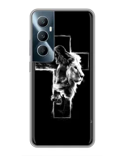 Чехол для Realme C65 с картинкой «Сияющий крест Jesus»
