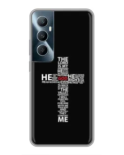 Чехол для Realme C65 с картинкой «Текстовый крест»
