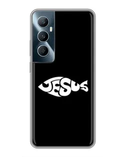 Чехол для Realme C65 с картинкой «Рыба Jesus»