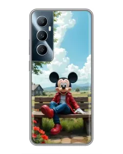Чехол для Realme C65 с картинкой «Микки на скамейке»