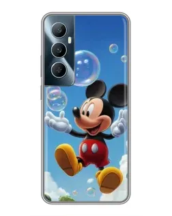 Чехол для Realme C65 с картинкой «Mickey и мыльные пузыри»