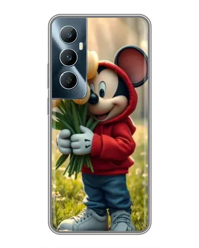 Чехол для Realme C65 с картинкой «Микки с тюльпанами» Чехол для Realme C65 с картинкой «Микки с тюльпанами»