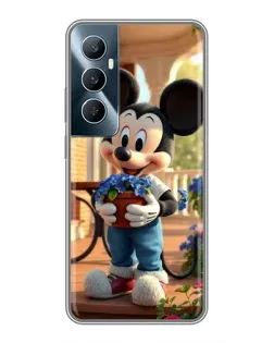 Чехол для Realme C65 с картинкой «Микки садовод»