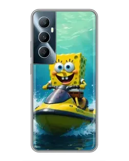 Чехол для Realme C65 с картинкой «Спанч Боб на гидроцикле» Чехол для Realme C65 с картинкой «Спанч Боб на гидроцикле»