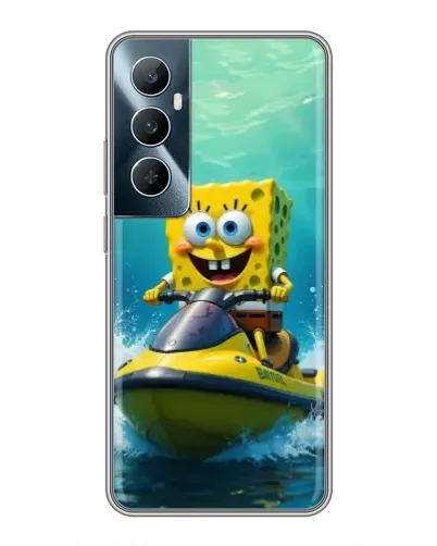 Чехол для Realme C65 с картинкой «Спанч Боб на гидроцикле» Чехол для Realme C65 с картинкой «Спанч Боб на гидроцикле»