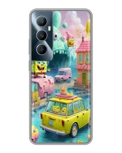 Чехол для Realme C65 с картинкой «Монстр-трак приключения»