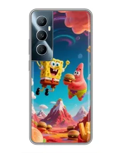 Чехол для Realme C65 с картинкой «Космический фастфуд»