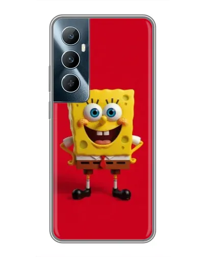 Чехол для Realme C65 с картинкой «Спанч Боб на красном» Чехол для Realme C65 с картинкой «Спанч Боб на красном»
